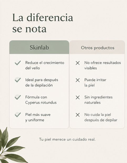 Aceite Reductor del Vello con Cyperus Rotundus