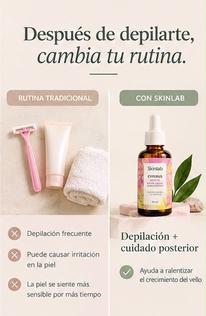 Aceite Reductor del Vello con Cyperus Rotundus